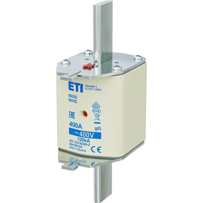 Wkładka topikowa NH zwłoczna KOMBI NH3C gG 400A 400V 004186124 ETI (004186124)